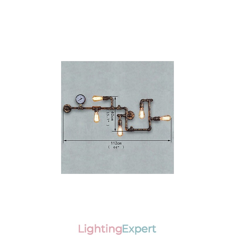 Loft Industrial Wall Lamps Antique Edison Wall lights with Bulbs Vintage Pipe Wall Lamp for Living Room Lighting