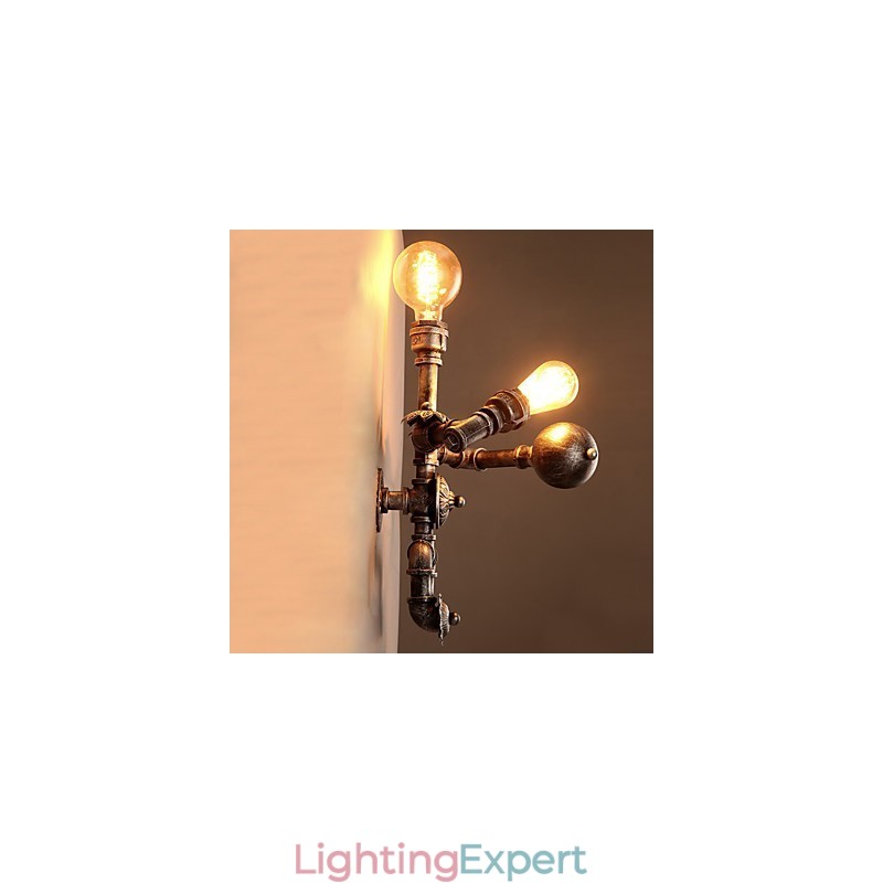 Loft Water Pipe Wall Lights Retro Industrial Style Creative Robot Design Metal Restaurant Cafe Bars Bar Table Wall Sconces