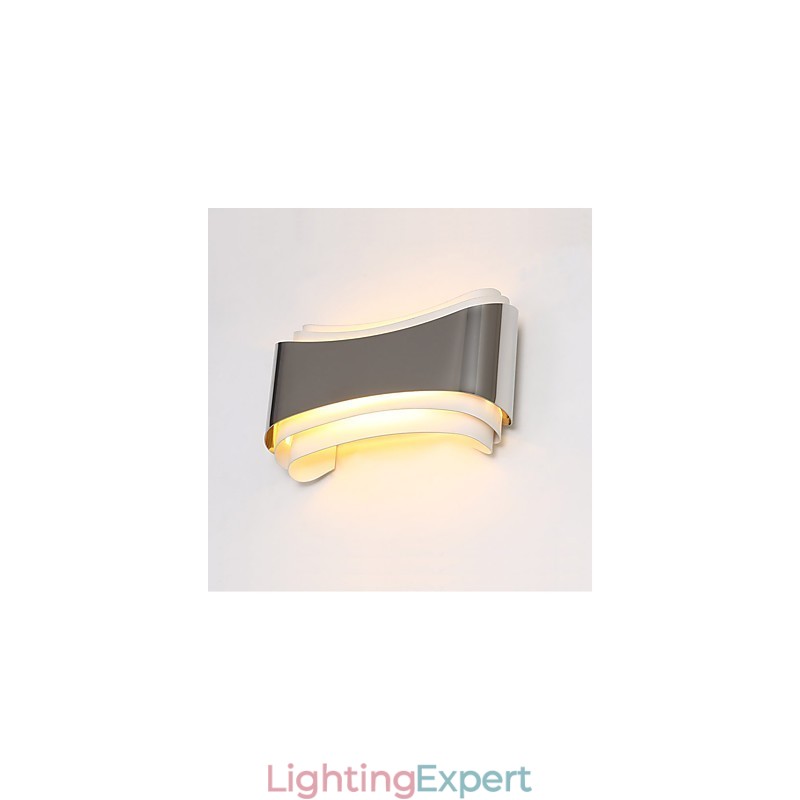 Integrated Modern Contemporary Chrome Feature for Ambient Light Wall Sconces Wall Light