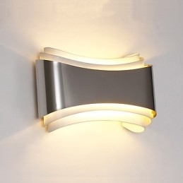 Integrated Modern Contemporary Chrome Feature for Ambient Light Wall Sconces Wall Light