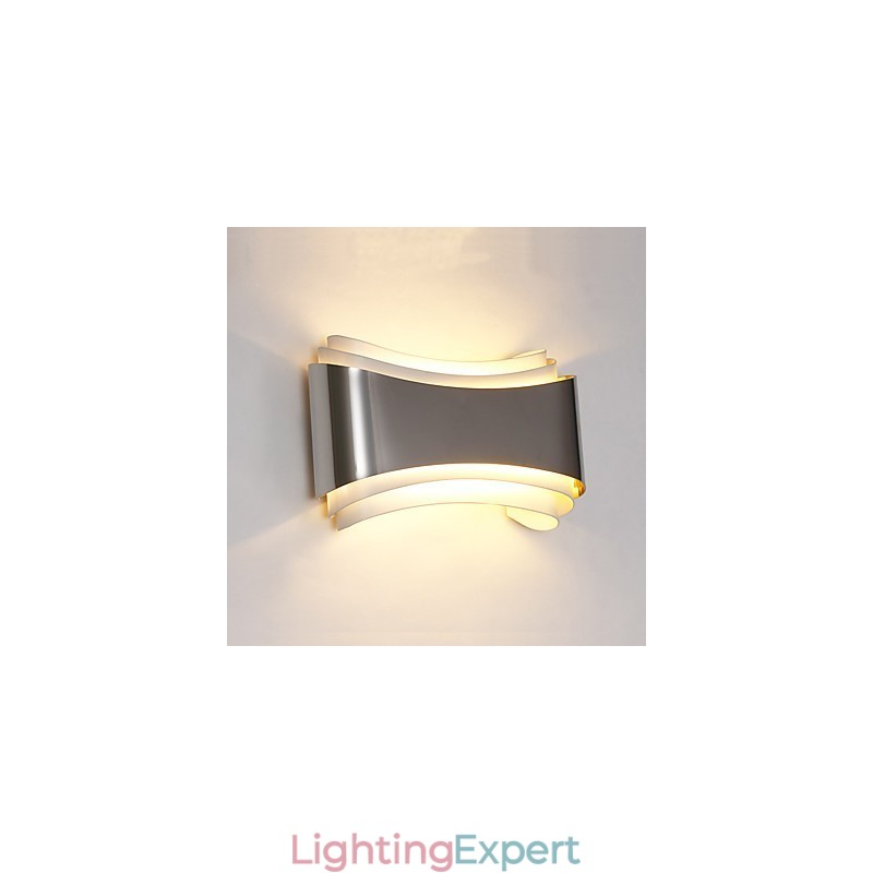 Integrated Modern Contemporary Chrome Feature for Ambient Light Wall Sconces Wall Light