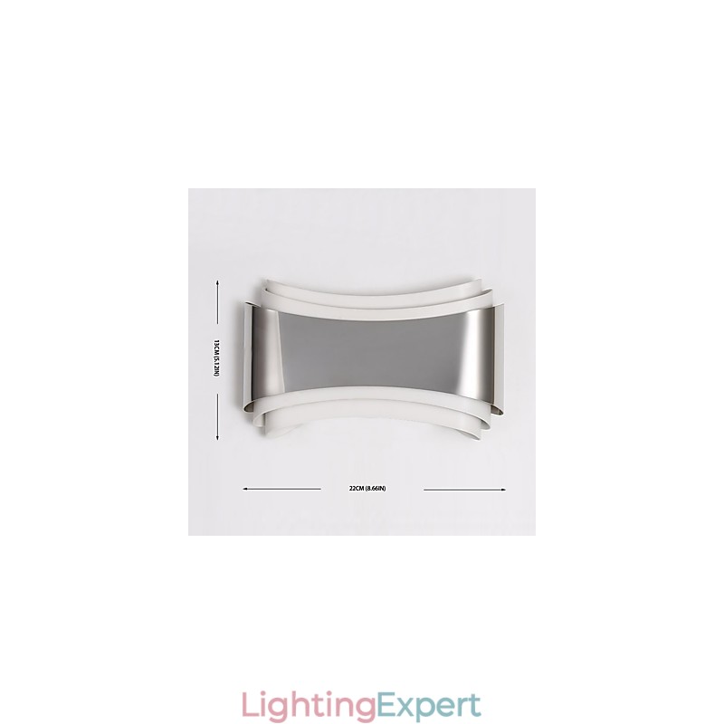Integrated Modern Contemporary Chrome Feature for Ambient Light Wall Sconces Wall Light