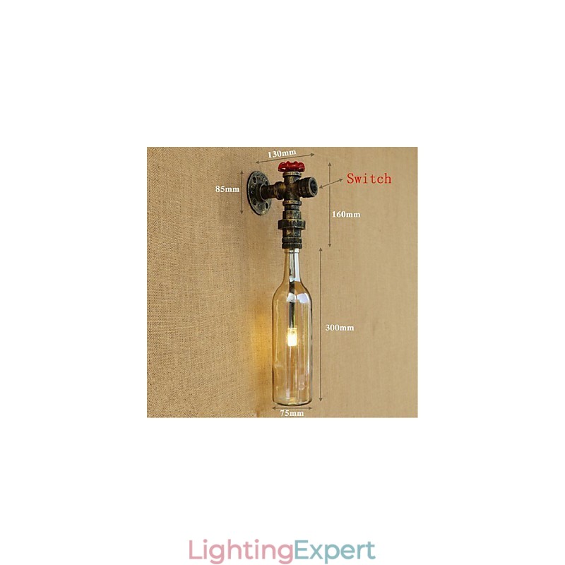 Amber Water Wall Lamp With Switch Wall Light