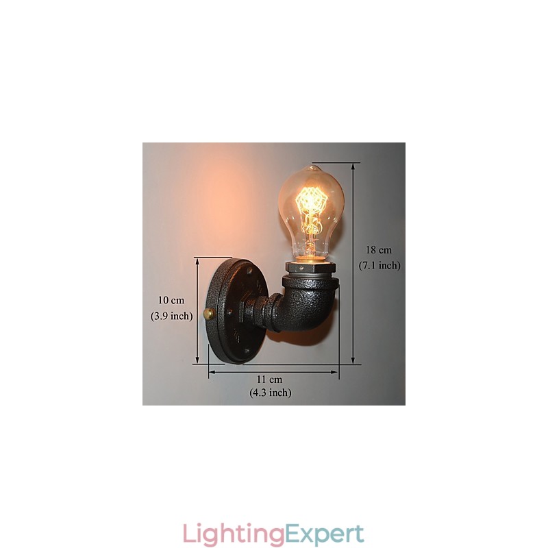 Simple Retro Industrial Iron Pipe Decorative wall lamp Wall Fixture