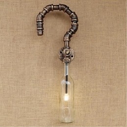 Retro American Village Creative Industry Wind Designer Water Bottle Wall Lamp Wall Light