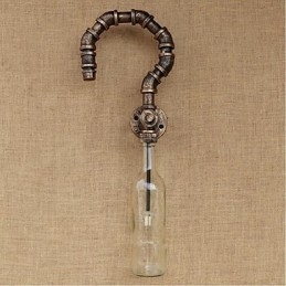 Retro American Village Creative Industry Wind Designer Water Bottle Wall Lamp Wall Light