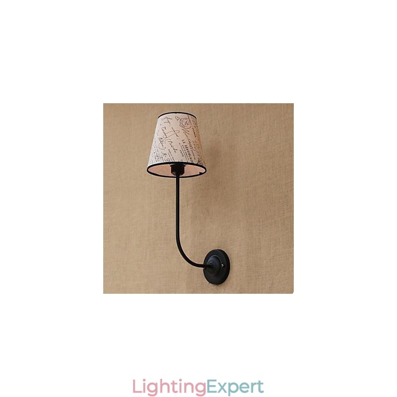 Modern Succinct Fashion Bar Restaurant Nostalgic Breakfast Cloth Cover Wall Lamp Wrought Iron Bend
