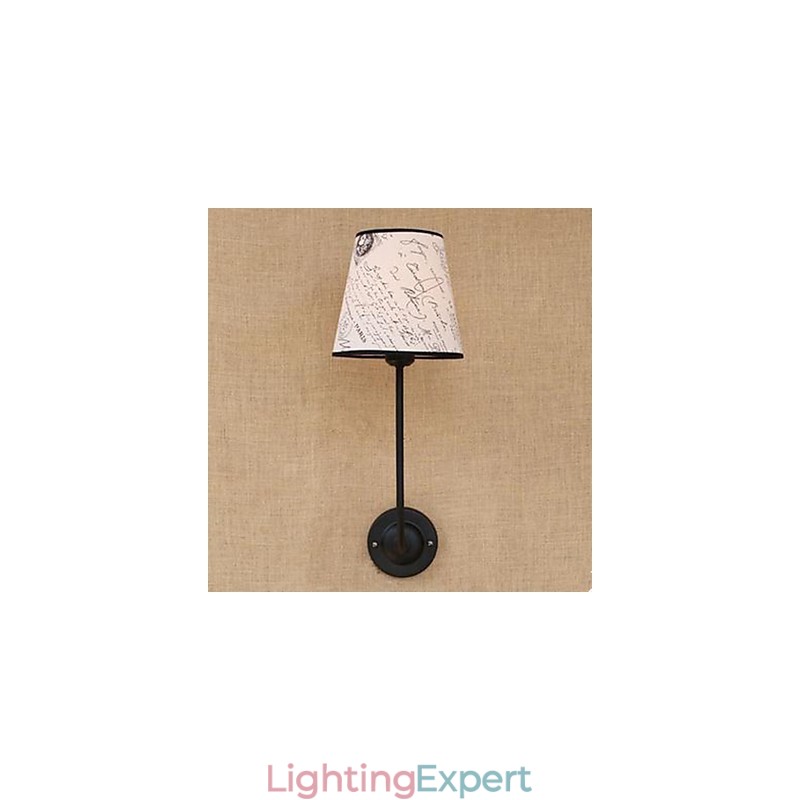 Modern Succinct Fashion Bar Restaurant Nostalgic Breakfast Cloth Cover Wall Lamp Wrought Iron Bend