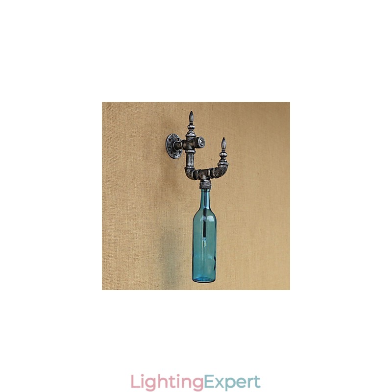 Retro Nostalgia With Personality Cafe Bar Restaurant Corridor Water Bottle Wall Lamp Switch