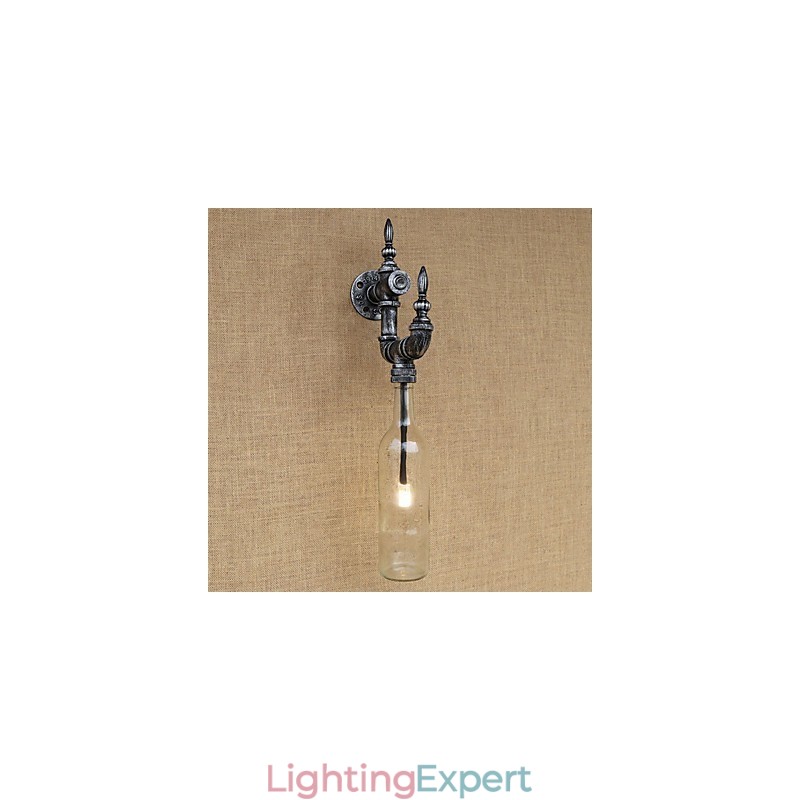 Retro Nostalgia With Personality Cafe Bar Restaurant Corridor Water Bottle Wall Lamp Switch