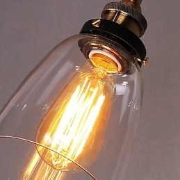 Industrial Edison Simplicity Glass Wall Sconce Metal Base Cap Dining Room Study Room Office Hallway Wall Mount Light