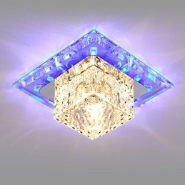 Mini Crystal Ceiling Lamp Spotlight 3W Creative Lamp Tube Light Colorful Color Square Dome Light