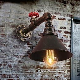 Water Pipe Wall Lights Retro Industrial Style Creative Country Metal Restaurant Cafe Bars Bar Table Wall Sconces