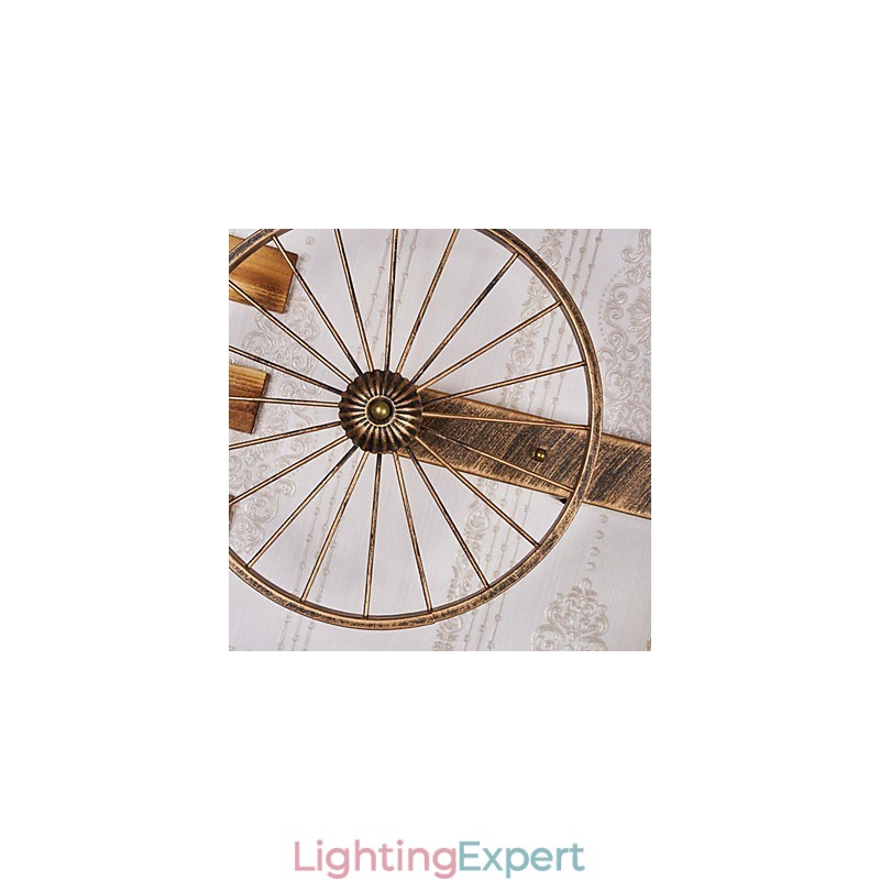 Rustic Lodge Painting Feature for Mini Style Uplight Wall Sconces Wall Light