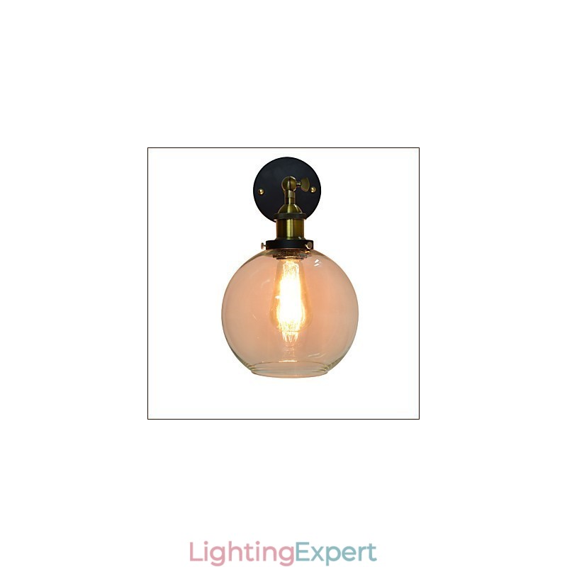 Iron Wall Lamp Black Simple Retro Wall Lamp Single Head Decorative Wall Lamp European Style