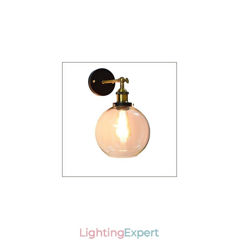 Iron Wall Lamp Black Simple Retro Wall Lamp Single Head Decorative Wall Lamp European Style