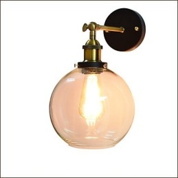 Iron Wall Lamp Black Simple Retro Wall Lamp Single Head Decorative Wall Lamp European Style