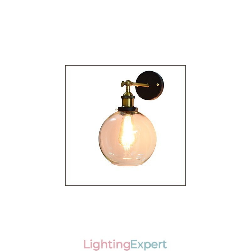 Iron Wall Lamp Black Simple Retro Wall Lamp Single Head Decorative Wall Lamp European Style