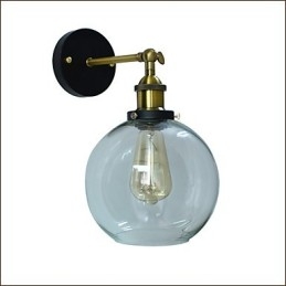 Iron Wall Lamp Black Simple Retro Wall Lamp Single Head Decorative Wall Lamp European Style