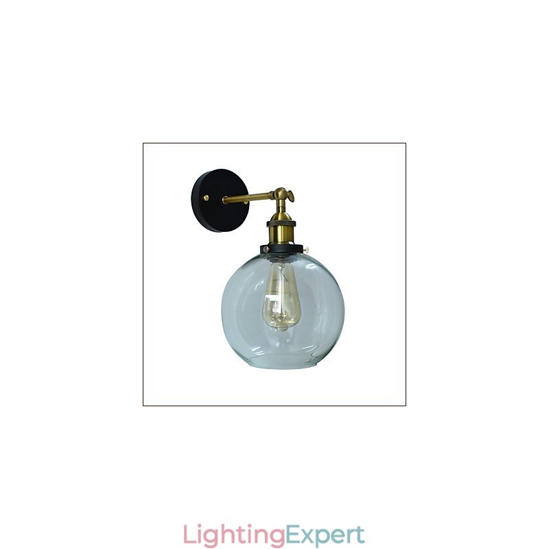 Iron Wall Lamp Black Simple Retro Wall Lamp Single Head Decorative Wall Lamp European Style