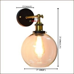Iron Wall Lamp Black Simple Retro Wall Lamp Single Head Decorative Wall Lamp European Style