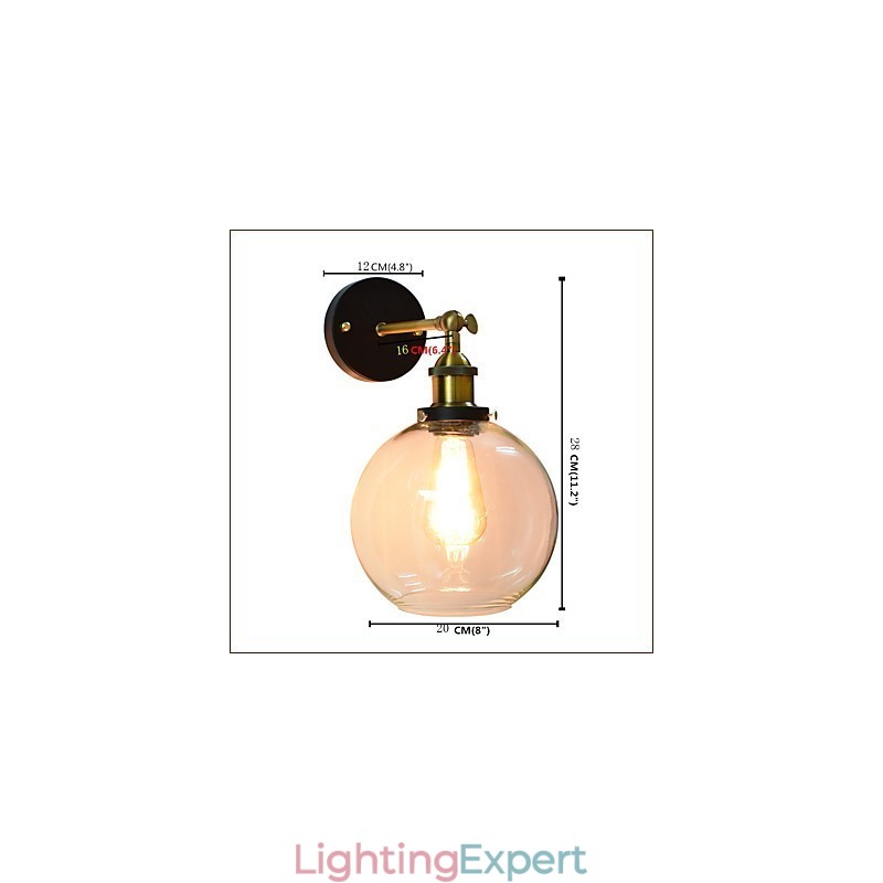 Iron Wall Lamp Black Simple Retro Wall Lamp Single Head Decorative Wall Lamp European Style