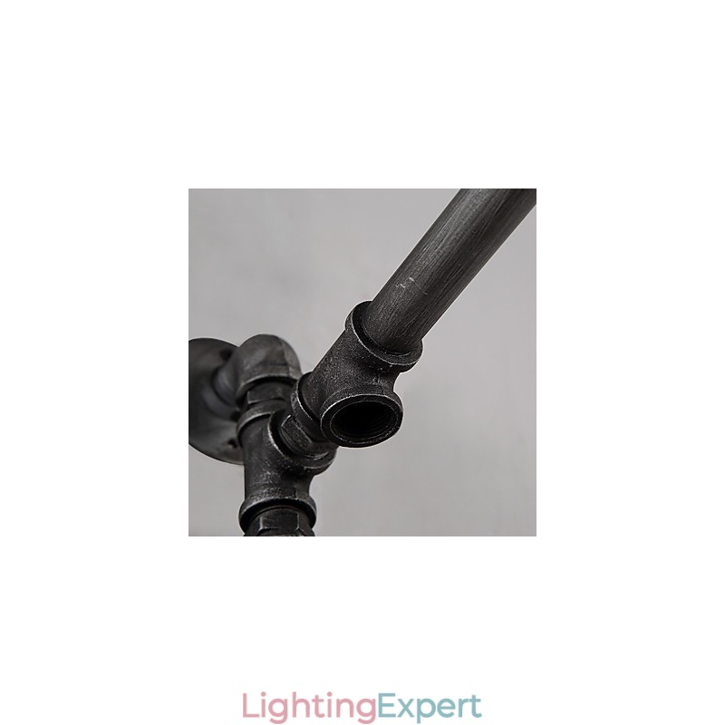 Vintage Industrial Pipe Wall Lights With switch Creative Lights Restaurant Cafe Bar Decoration lighting With 1 Light Painted Finish