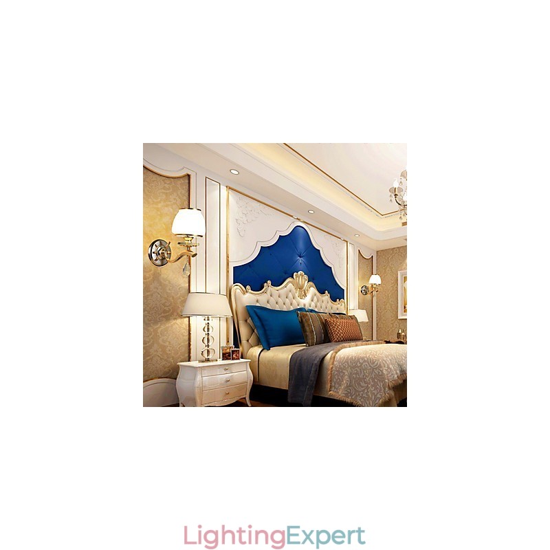 Modern Contemporary Electroplated Feature for Crystal Ambient Light Wall Sconces Wall Light