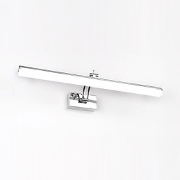 Integrated Modern Contemporary Chrome Feature for Ambient Light Bathroom Lighting Wall Light