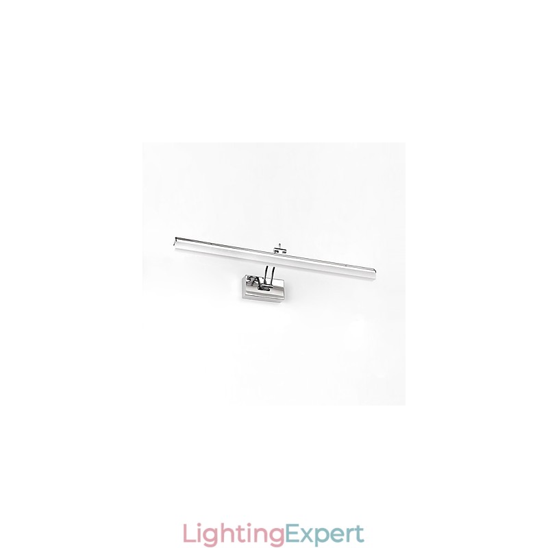 Integrated Modern Contemporary Chrome Feature for Ambient Light Bathroom Lighting Wall Light