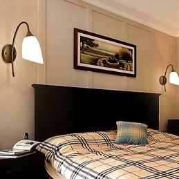Traditional Classic Country Retro Painting Feature for Wall Sconces Wall Light