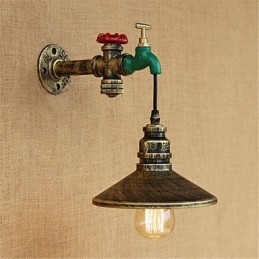 Country Novelty Retro Painting Feature for Mini Style Ambient Light Wall Sconces Wall Light