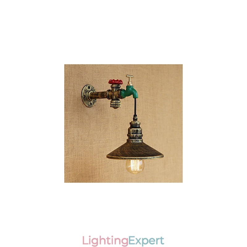 Country Novelty Retro Painting Feature for Mini Style Ambient Light Wall Sconces Wall Light