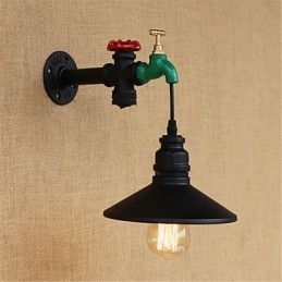Country Novelty Retro Painting Feature for Mini Style Ambient Light Wall Sconces Wall Light