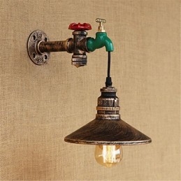 Country Novelty Retro Painting Feature for Mini Style Ambient Light Wall Sconces Wall Light