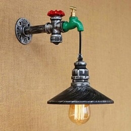 Country Novelty Retro Painting Feature for Mini Style Ambient Light Wall Sconces Wall Light