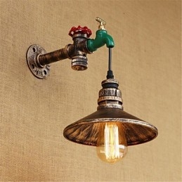 Country Novelty Retro Painting Feature for Mini Style Ambient Light Wall Sconces Wall Light