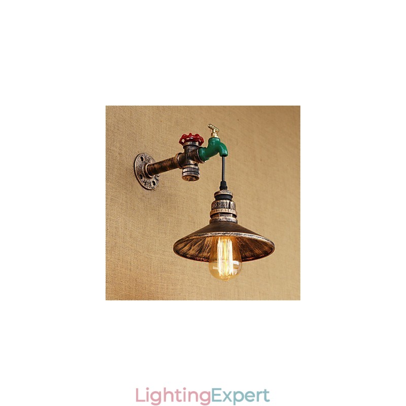 Country Novelty Retro Painting Feature for Mini Style Ambient Light Wall Sconces Wall Light