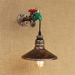 Country Novelty Retro Painting Feature for Mini Style Ambient Light Wall Sconces Wall Light