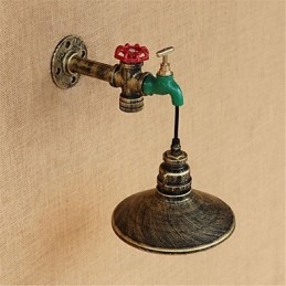 Country Novelty Retro Painting Feature for Mini Style Ambient Light Wall Sconces Wall Light