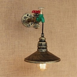 Country Novelty Retro Painting Feature for Mini Style Ambient Light Wall Sconces Wall Light