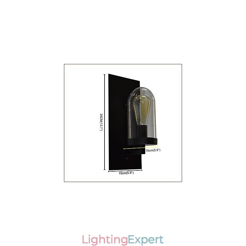 Painted Steel Wall Lamp Dumb Black American Coffee Decoration Retro Wall Light Lightsaber Lamp On Wall