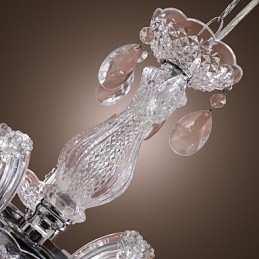Upligh Chrome Ceiling Lamp Candle light Acrylic Fixture Chandelier Pendant