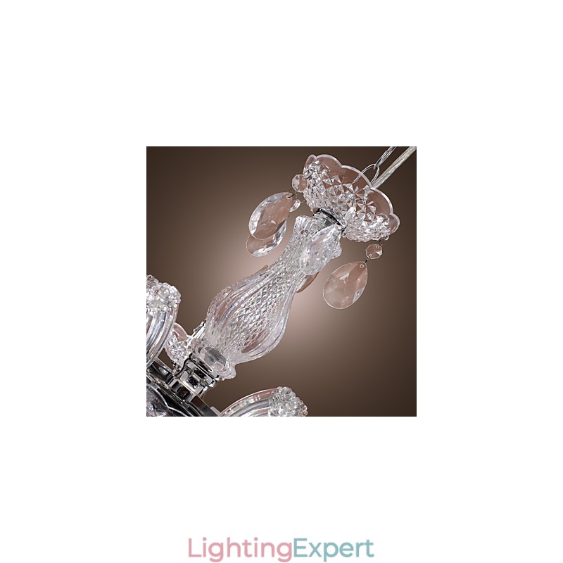 Upligh Chrome Ceiling Lamp Candle light Acrylic Fixture Chandelier Pendant