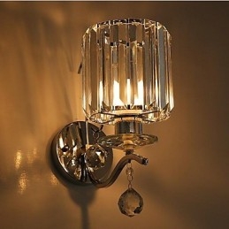 Crystal Modern Contemporary Electroplated Feature Uplight Wall Sconces Wall Light