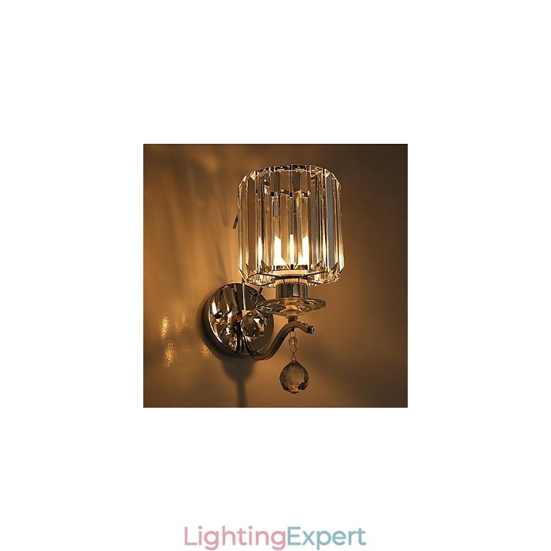 Crystal Modern Contemporary Electroplated Feature Uplight Wall Sconces Wall Light