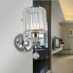 Crystal Modern Contemporary Electroplated Feature Uplight Wall Sconces Wall Light