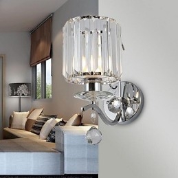 Crystal Modern Contemporary Electroplated Feature Uplight Wall Sconces Wall Light