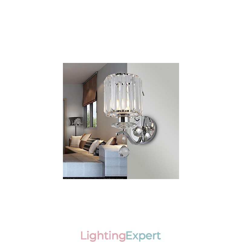 Crystal Modern Contemporary Electroplated Feature Uplight Wall Sconces Wall Light