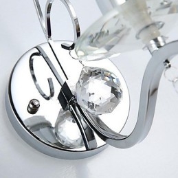 Crystal Modern Contemporary Electroplated Feature Uplight Wall Sconces Wall Light